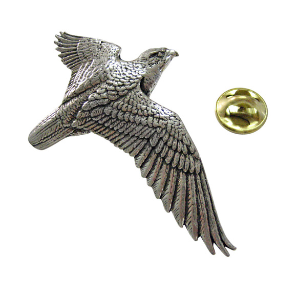 Flying Falcon Bird Lapel Pin - Picture 1 of 2